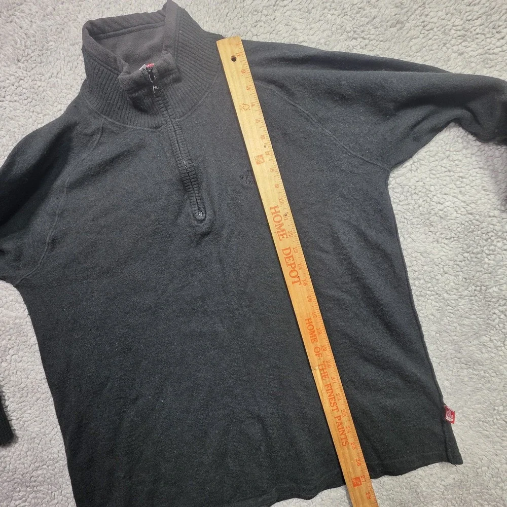 The North Face Sweater Mens Size‎ XLARGE Black 1/4 Zip Mock Neck Wool Blend